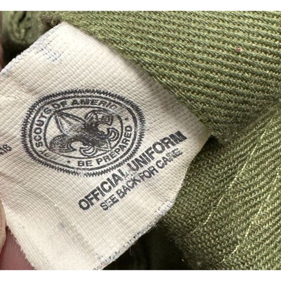 Boy Scouts BSA Pants Size 32H Husky (32x30) Green Official Uniform Twill - Picture 6 of 7